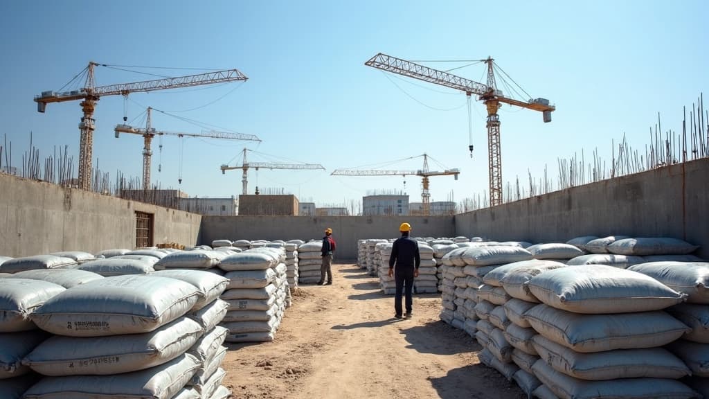 Construction site in an East African city